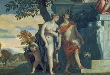 Venus und Merkur präsentieren ihren Sohn Anteros Jupiter